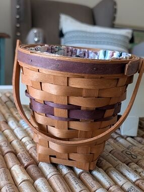 Longaberger 1994 May Series Lilac Basket With Fabric Liner
